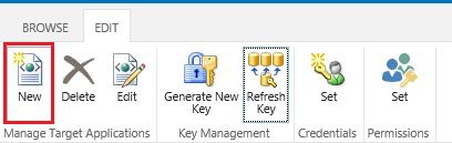 create a new Manage Target Application